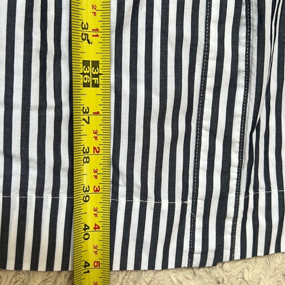 1901 Navy White Striped Button Down Shirt Dress, 100% cotton,  Size 10 - Picture 13 of 13
